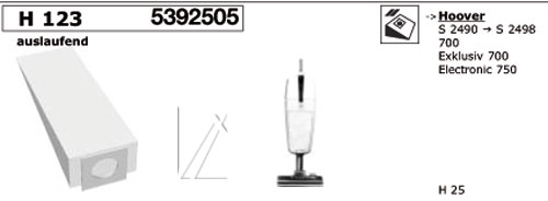 H123 PORSZ�V�ZS�K 5db HOOVER ew02932