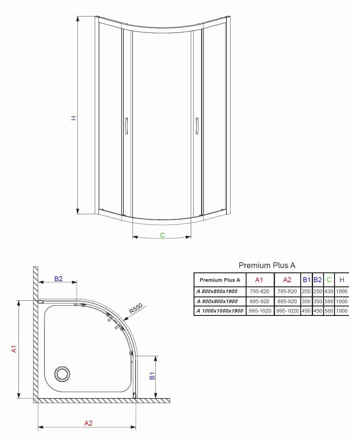 Radaway premium plus a 80x80 zuhanykabin kádkirály.hu akciós ...