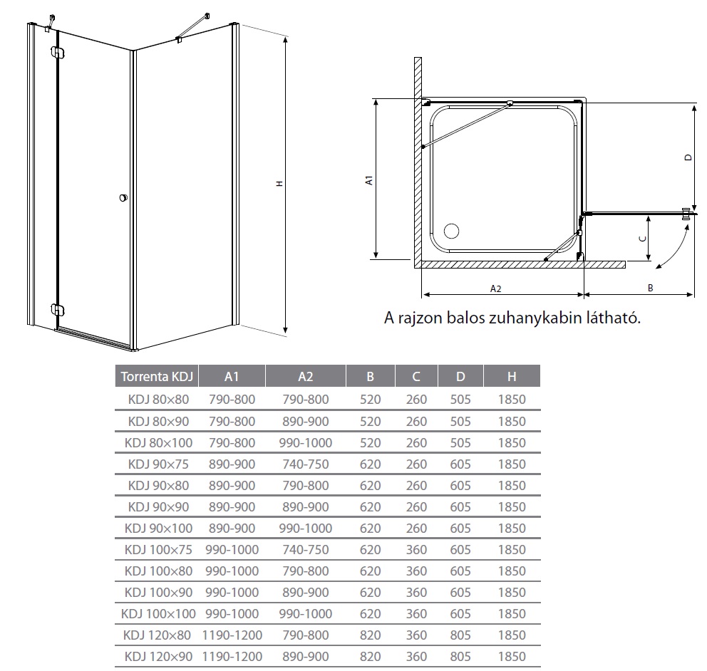 Radaway torrenta kdj 120x90 zuhanykabin kádkirály.hu akciós ...