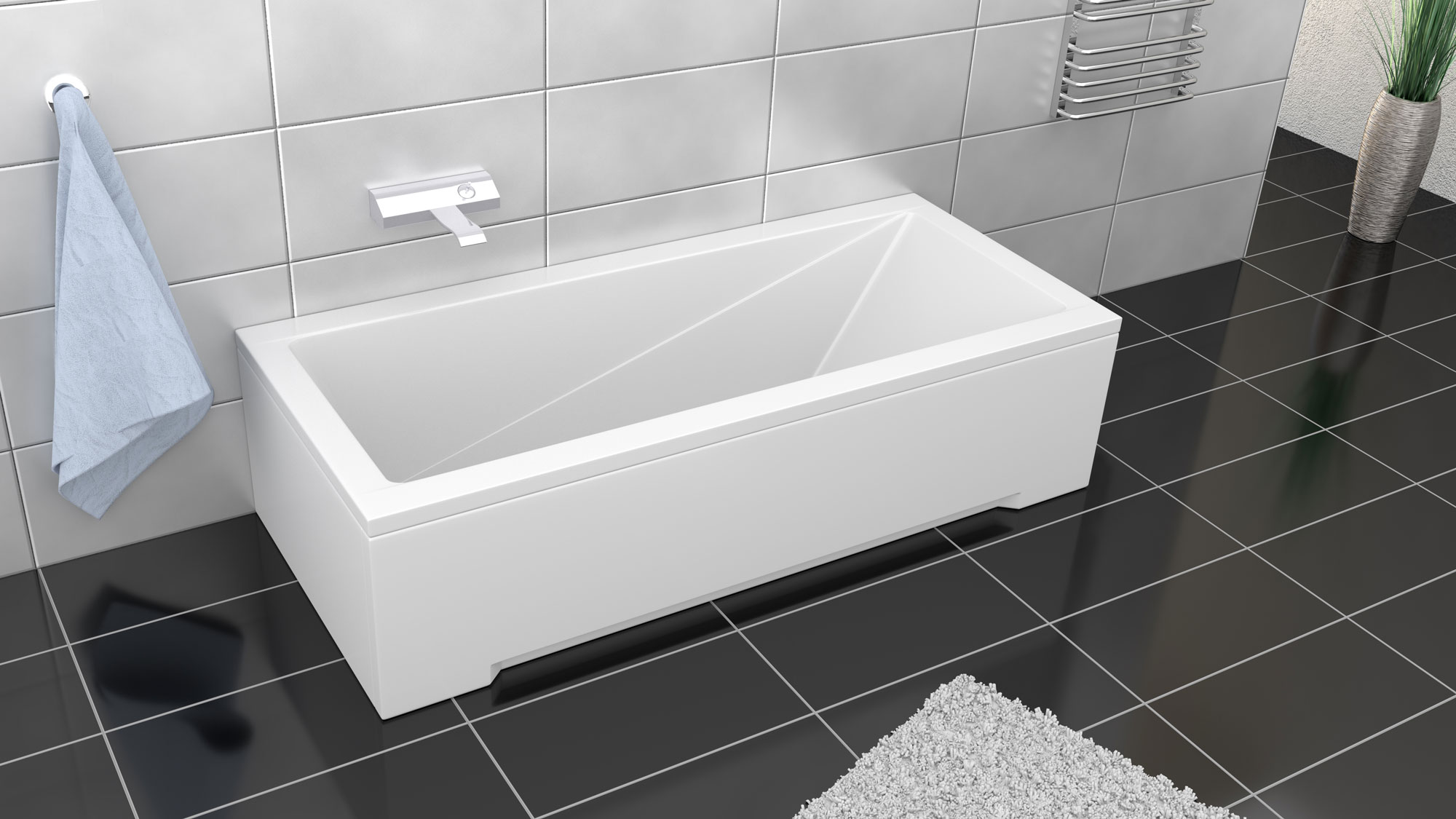 Niagara wellness boni 170x70 egyenes kád kádoutlet.hu ... Fürdőszoba kád árak