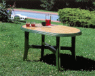 DANUBIO WOOD zöld asztal 165x110cm