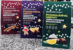 Szaloncukor, Csokis puszedlis, túrós citromos, narancsos mézeskalácsos,   Glutén-, színezék-, ízfokozó-, GMO-mentes 