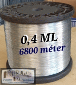 0,4 ML  (8x) 6800 méter (kb 7kg) horganyzott keretfűző huzal dobra csévélve